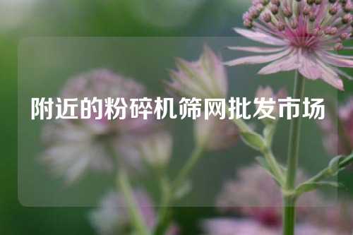 附近的粉碎机筛网批发市场