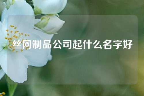 丝网制品公司起什么名字好