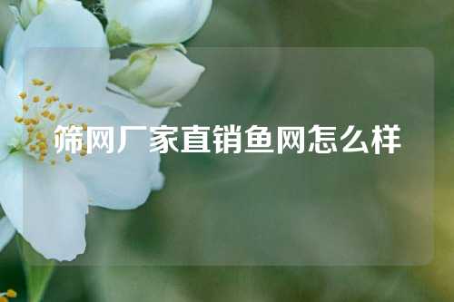 筛网厂家直销鱼网怎么样