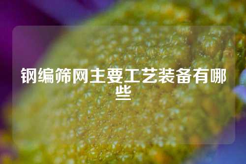 钢编筛网主要工艺装备有哪些