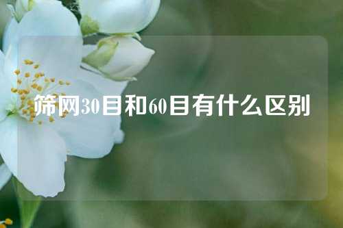 筛网30目和60目有什么区别