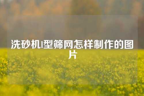 洗砂机l型筛网怎样制作的图片