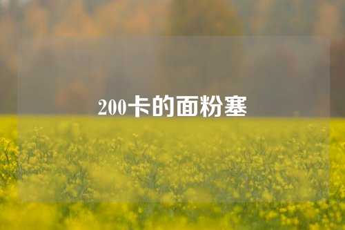 200卡的面粉塞