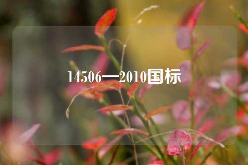 14506—2010国标