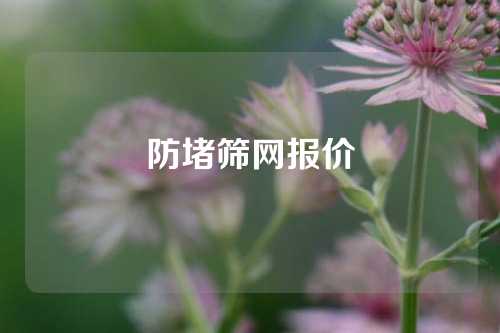 防堵筛网报价