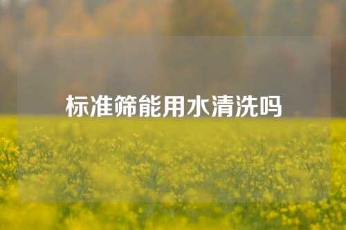 标准筛能用水清洗吗